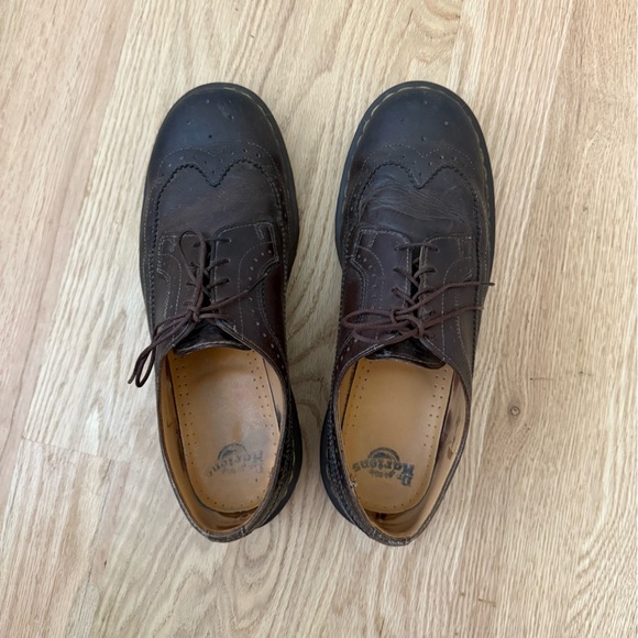 Vintage Dr. Marten’s Oxford Wingtip Chunky Lace Up Leather Shoes Brown Men’s 11 - Picture 6 of 10